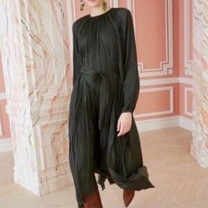 Ulla Johnson Forest Green Yalena Dress